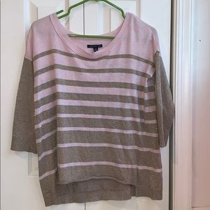 AE pink and gold sweater